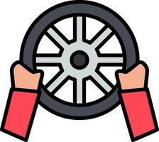 Driving Line Filled Icon vector