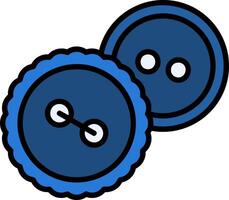 Button Line Filled Icon vector