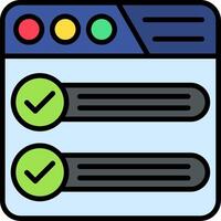Tick Boxes Line Filled Icon vector