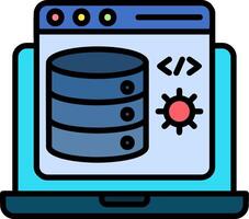 Backend Line Filled Icon vector