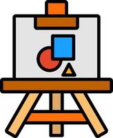 Canvas Line Filled Icon vector
