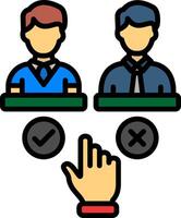 Choice Line Filled Icon vector