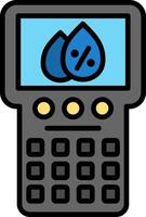 Humidity Sensor Line Filled Icon vector