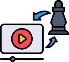 Tutorials Line Filled Icon vector