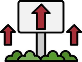 Curve Line Filled Icon vector