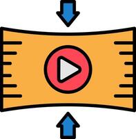 Compression Line Filled Icon vector