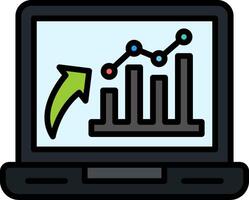 Data Analytics Line Filled Icon vector