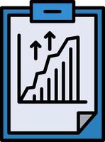 Graph Line Filled Icon vector