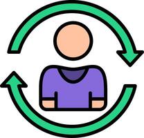 Refresh Line Filled Icon vector