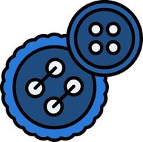 Button Line Filled Icon vector