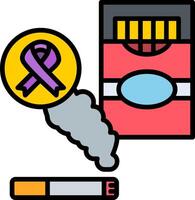 Cigarette Line Filled Icon vector