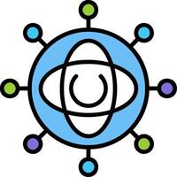 Gyroscope Line Filled Icon vector