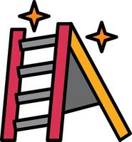 Ladder Line Filled Icon vector