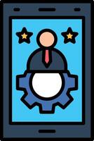 User Line Filled Icon vector