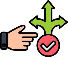 Decision Making Line Filled Icon vector