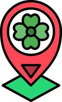 Location Line Filled Icon vector