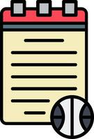 Notepad Line Filled Icon vector