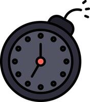 Bomb Line Filled Icon vector