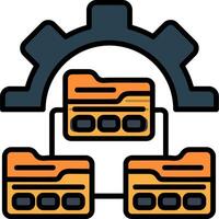 Version Control Line Filled Icon vector