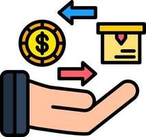 Purchasing Line Filled Icon vector