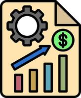 Project Line Filled Icon vector