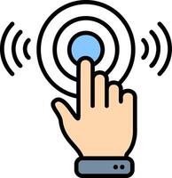 Touch Sensor Line Filled Icon vector