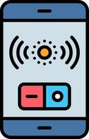 Ambient Sensor Line Filled Icon vector