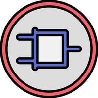 And Gate Nema System Line Filled Icon vector