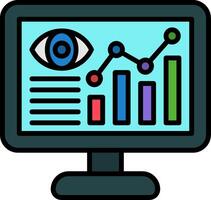 Data Visualization Line Filled Icon vector