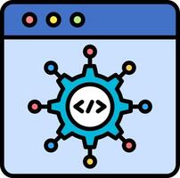 Framework Line Filled Icon vector