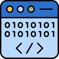 Programming Line Filled Icon vector