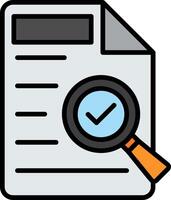Proofing Line Filled Icon vector