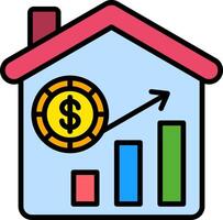 Real Estate Line Filled Icon vector