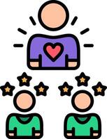 Satisfaction Line Filled Icon vector