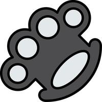 Knuckles Line Filled Icon vector