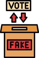 Fake Line Filled Icon vector