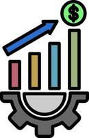 Progress Line Filled Icon vector