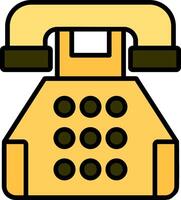 Telephone Call Line Filled Icon vector
