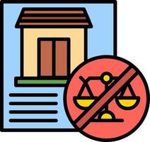 Illegal Line Filled Icon vector
