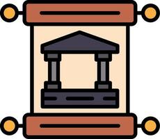 Ancient Line Filled Icon vector
