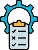 Project Status Line Filled Icon vector