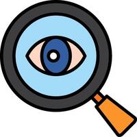 Preview Line Filled Icon vector