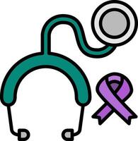 Stethoscope Line Filled Icon vector