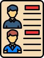 Candidates Line Filled Icon vector