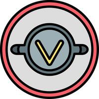 Voltmeter Line Filled Icon vector