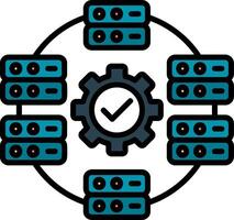 Integration Line Filled Icon vector