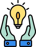 Problem Solving Line Filled Icon vector