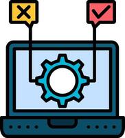 Software Testing Line Filled Icon vector
