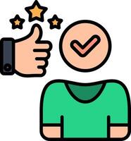 Behavior Line Filled Icon vector
