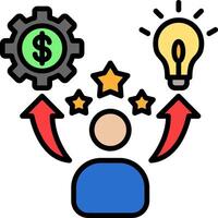 Competence Line Filled Icon vector